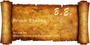 Bruck Etelka névjegykártya
